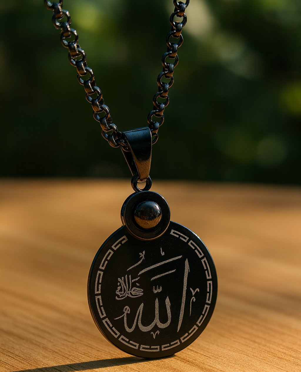 Islamic Ayat ul Kursi Bar Pendant Necklace